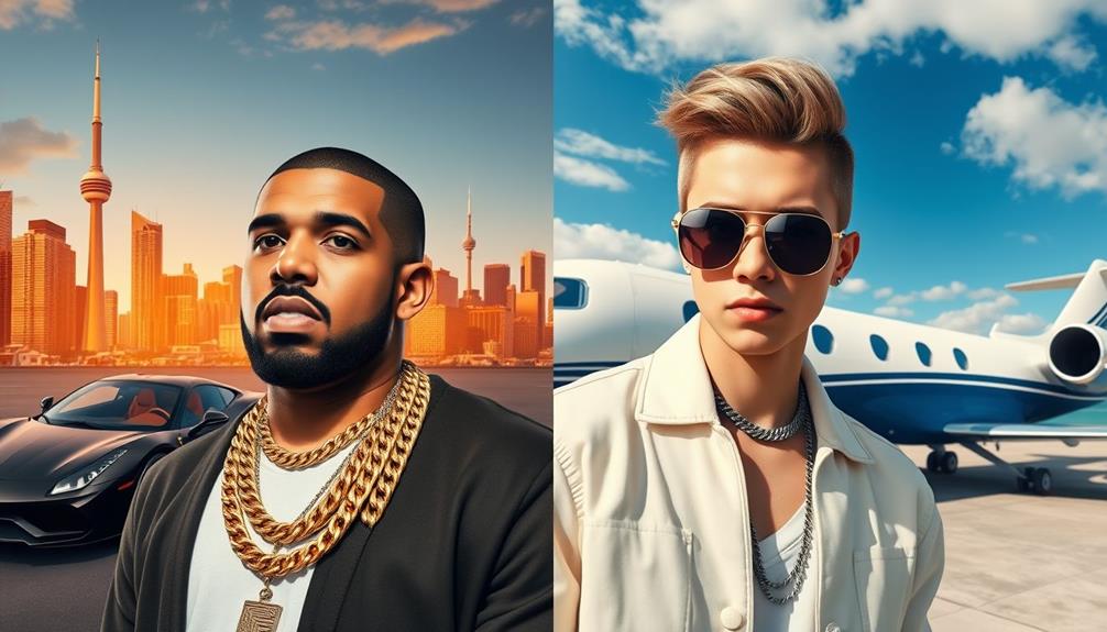 fortune comparison drake bieber