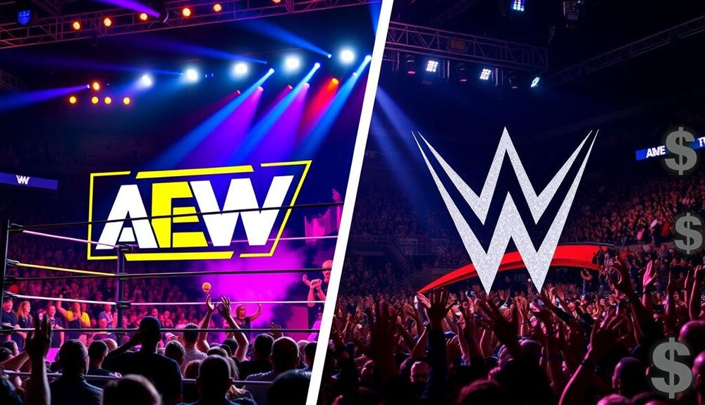 wrestling revenue showdown aew vs wwe