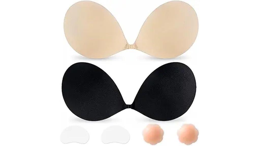 adhesive strapless push up