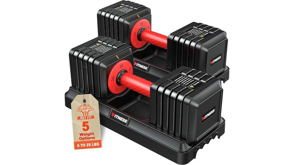 adjustable dumbbells with handles