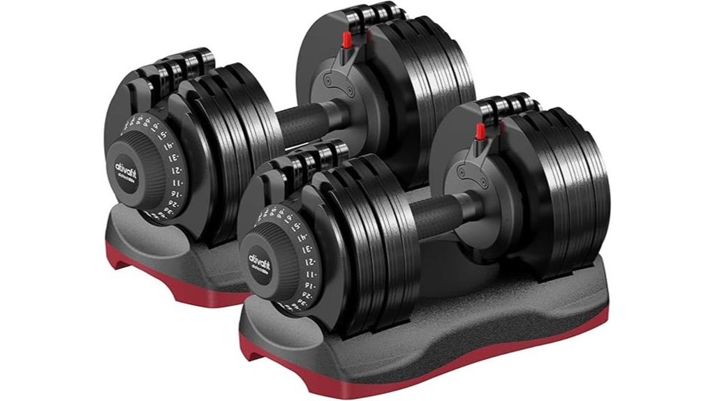adjustable dumbbells with lock