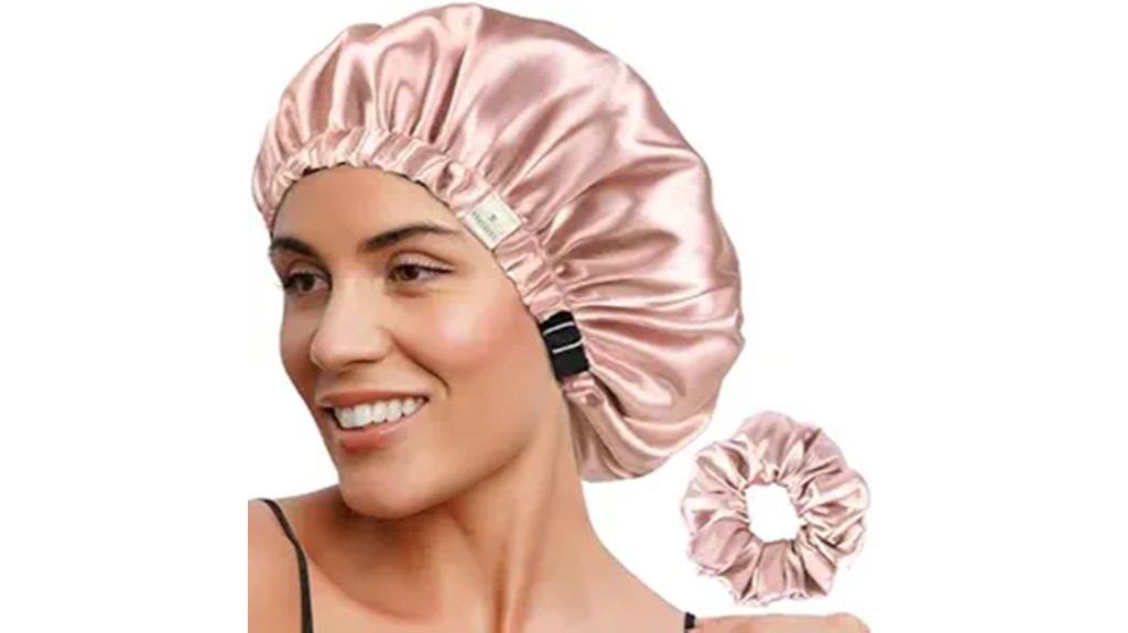 adjustable satin hair bonnet