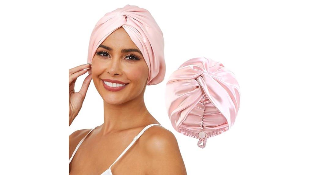 adjustable satin sleep bonnet