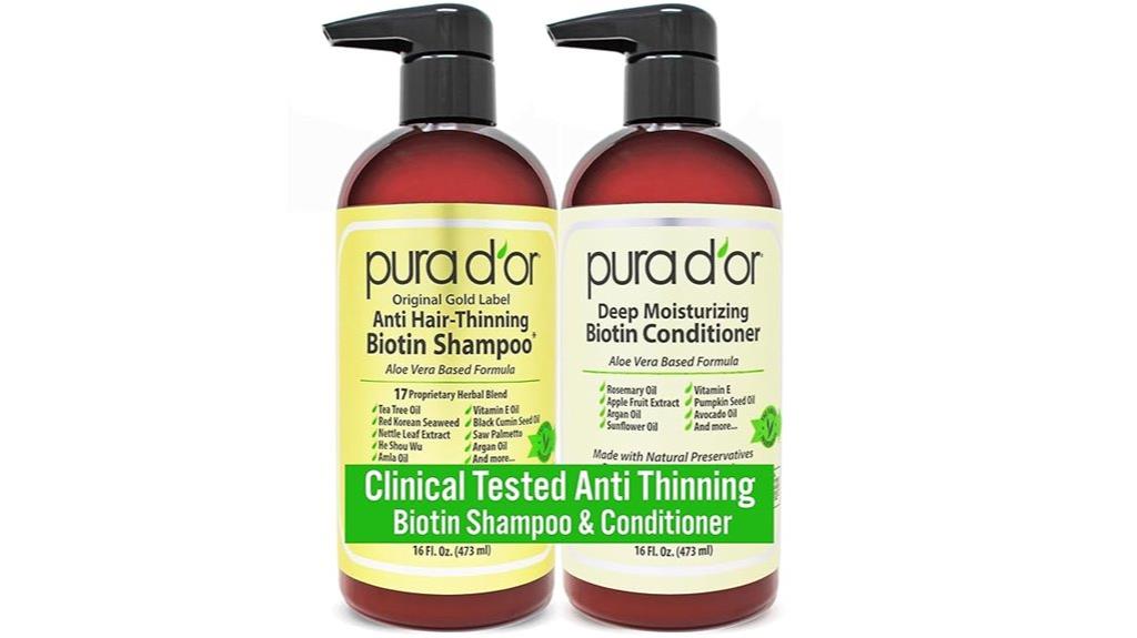 anti thinning biotin hair care