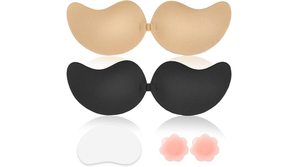 backless strapless push up bras