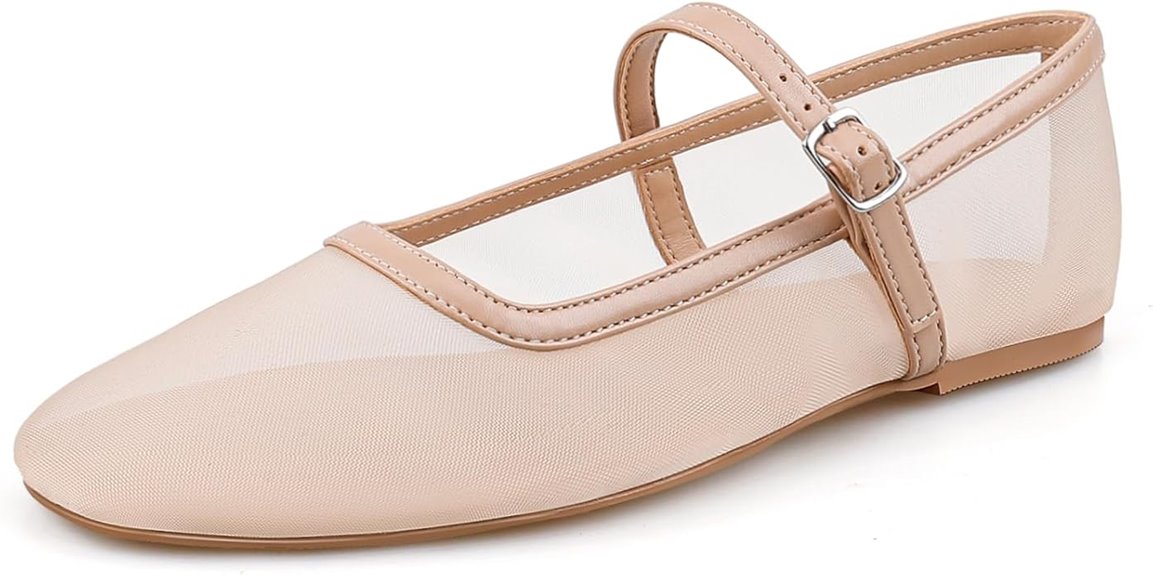 ballet flats with buckle