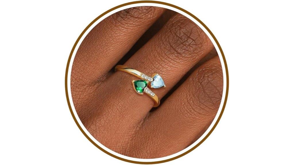 birthstone graduation promise ring