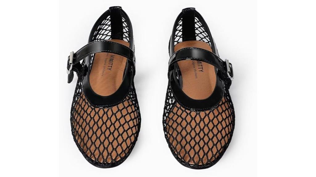 breathable mesh ballet flats