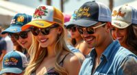 celebrity embroidered trucker hats