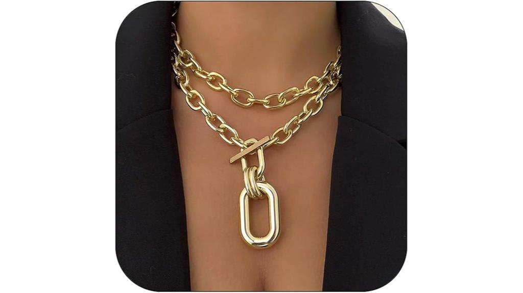 chunky gold necklace for women