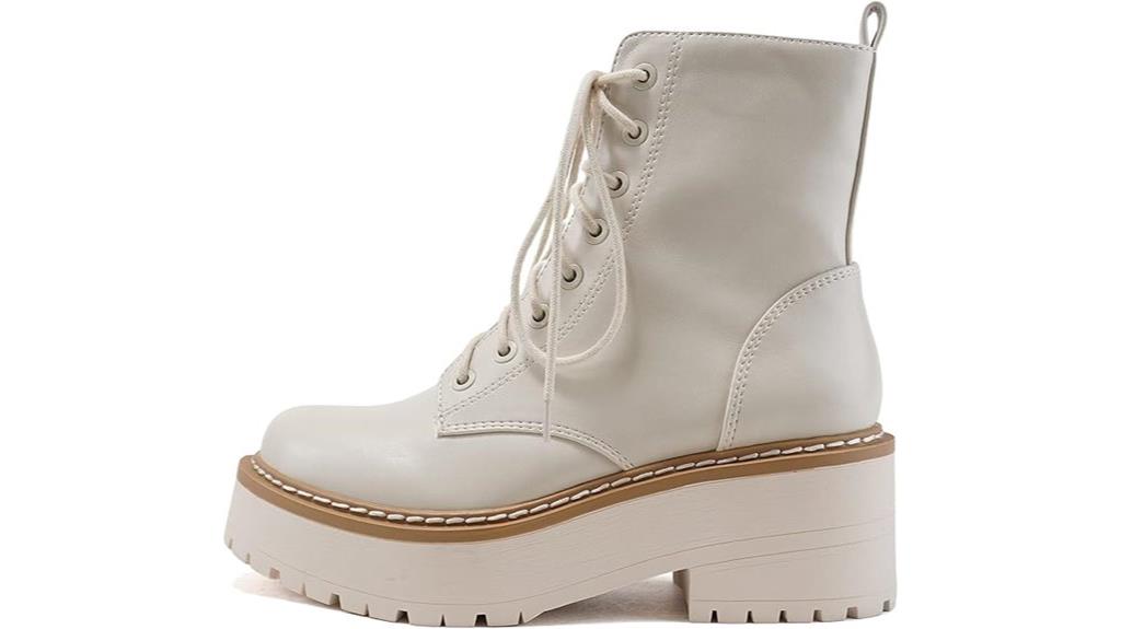 chunky lug sole boots