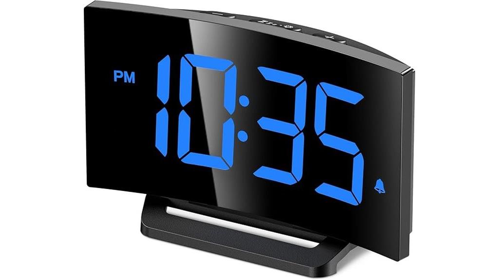 digital alarm clock with blue led