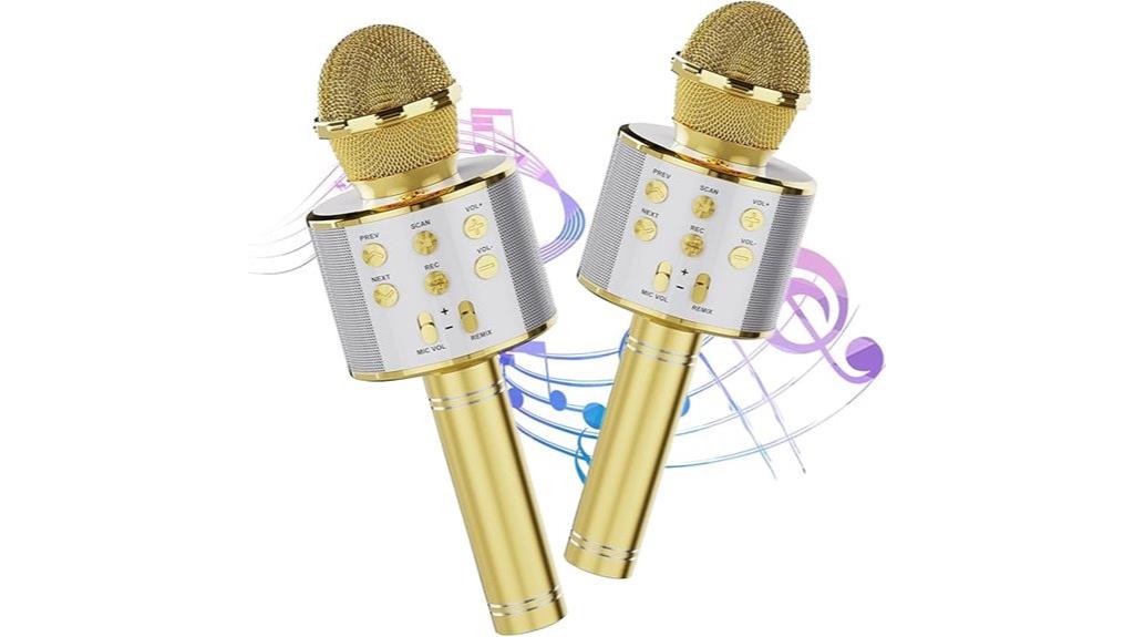 dual bluetooth karaoke microphones