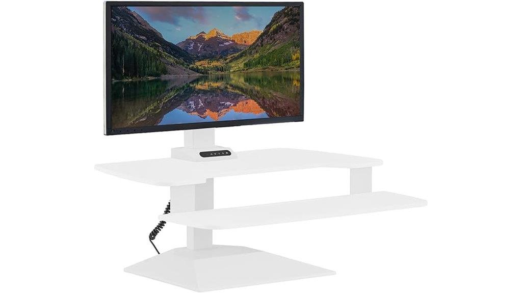 electric standing desk converter