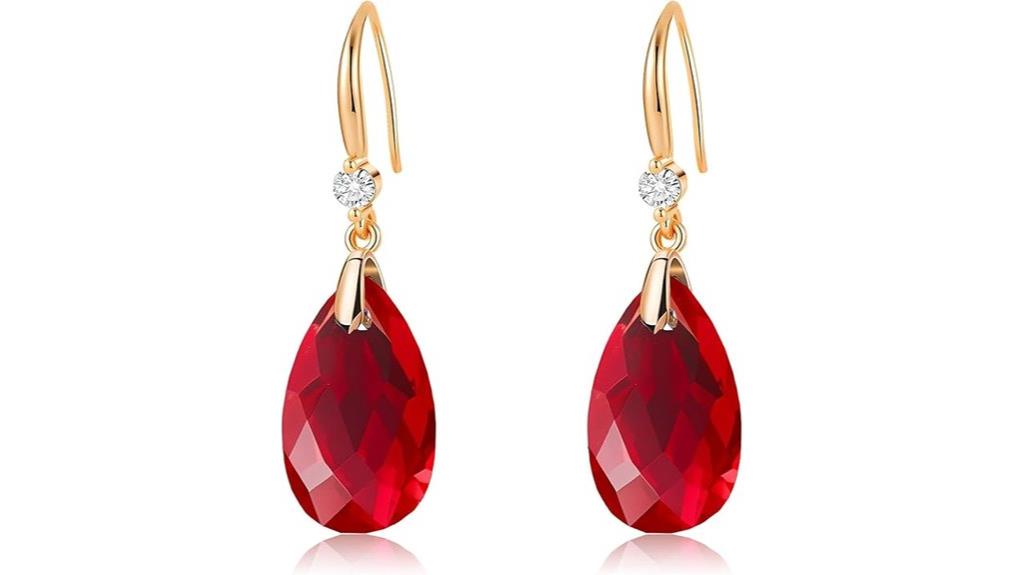 elegant crystal drop earrings