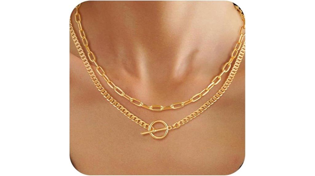 elegant gold layered necklaces
