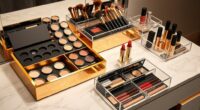 elegant high end makeup storage