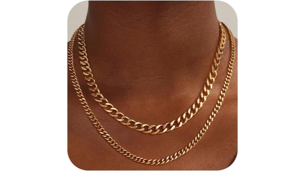 elegant layered gold necklace