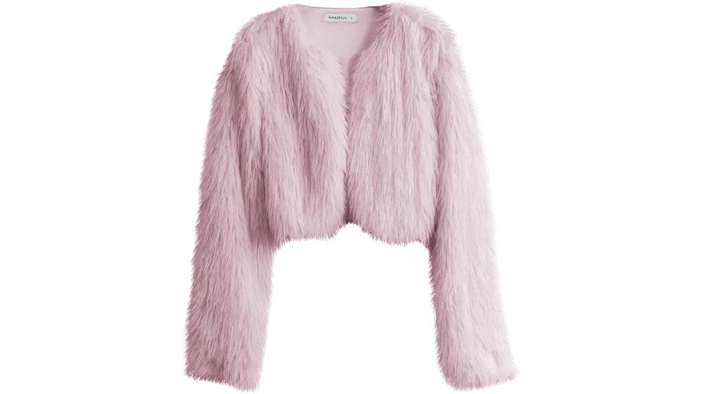 faux fur cropped coat