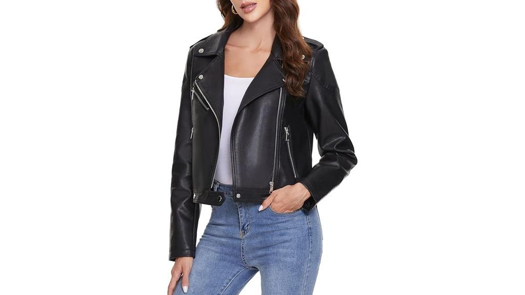 faux leather motorcycle jacket