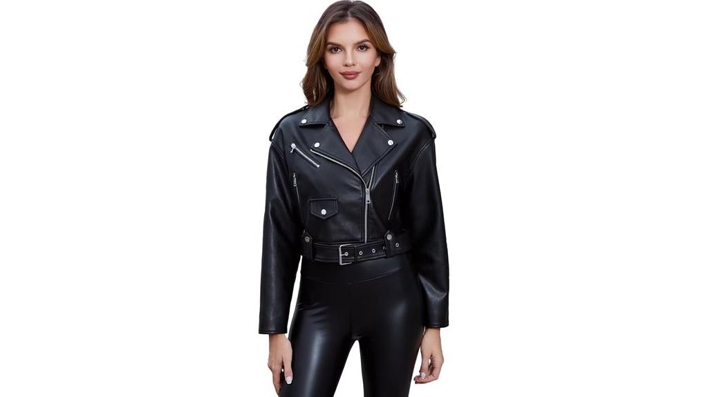 faux leather women s jacket