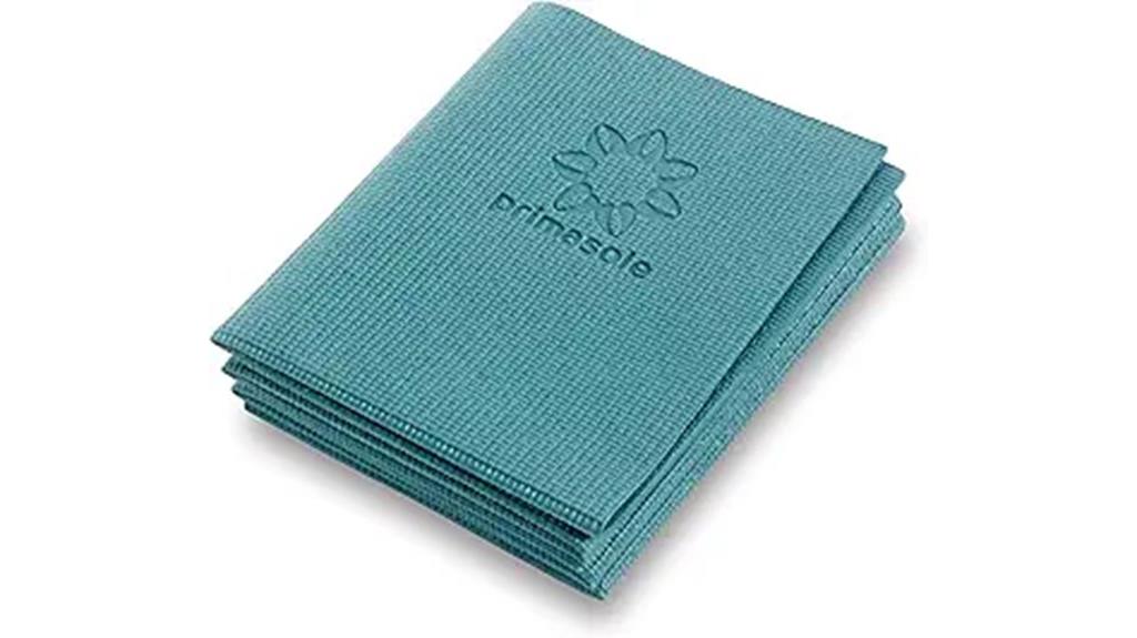 foldable green travel yoga mat