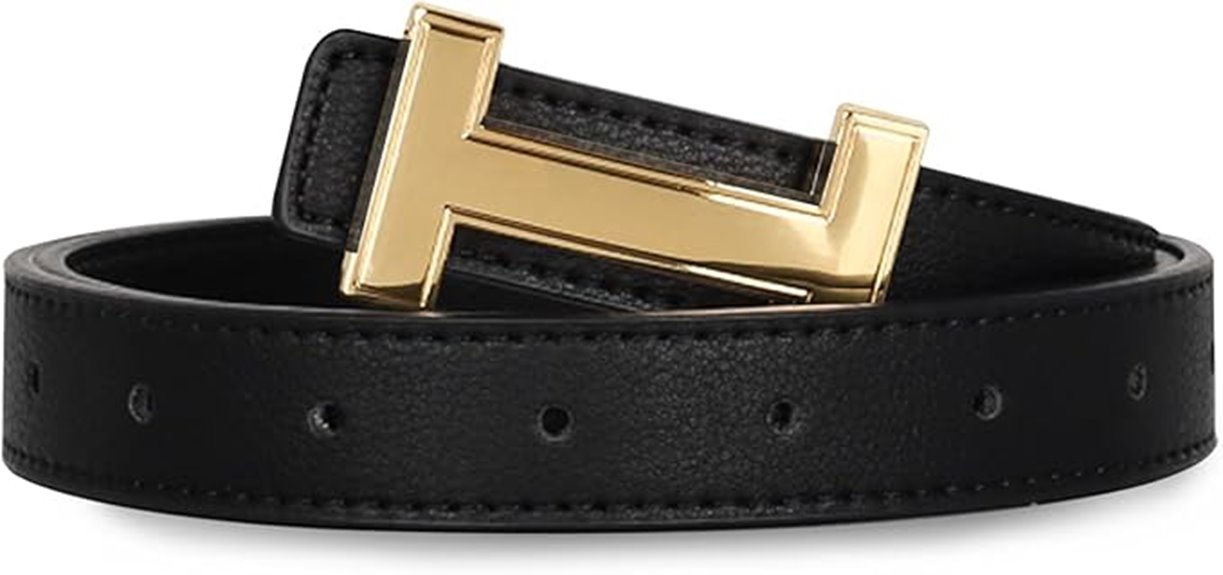 gold buckle waist belt