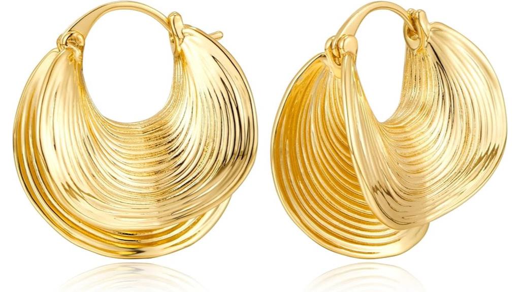 gold hoop earrings