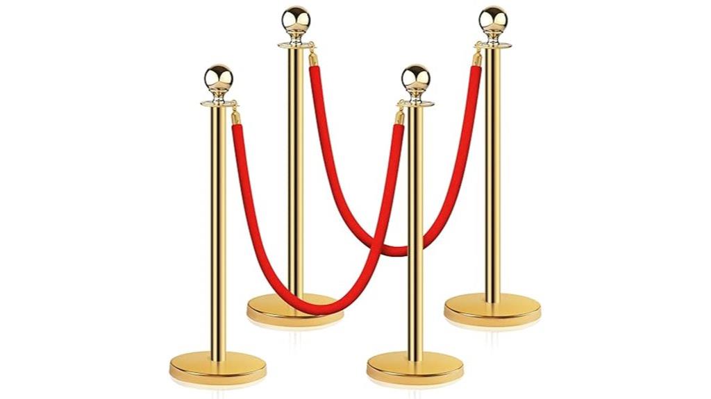 gold stainless rope bar