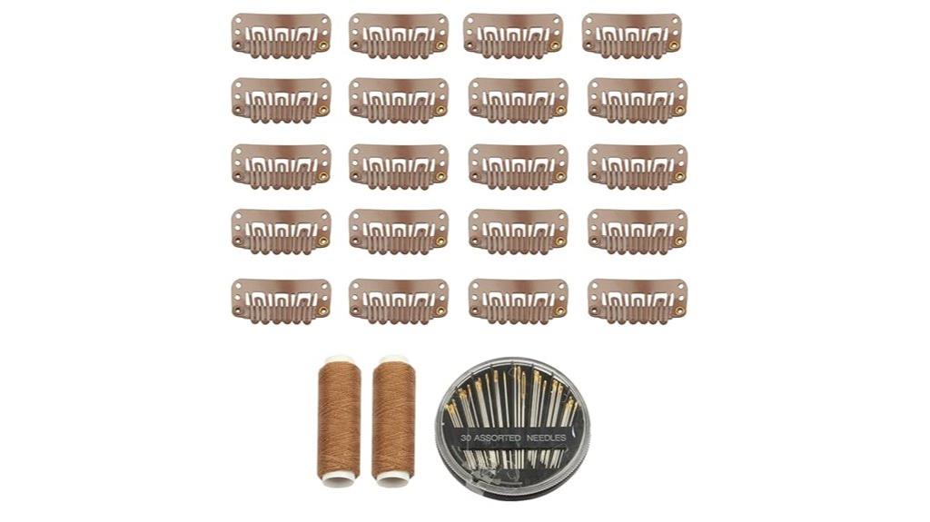 hair extension clips sewing