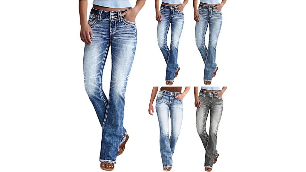 high waist flare jeans
