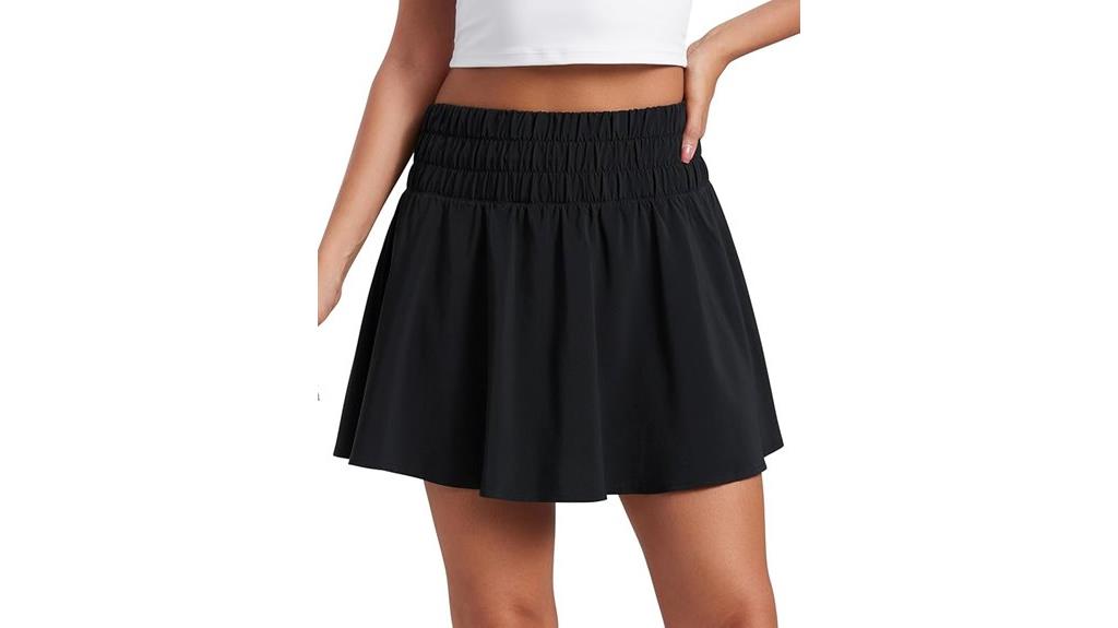 high waisted flowy tennis skirt