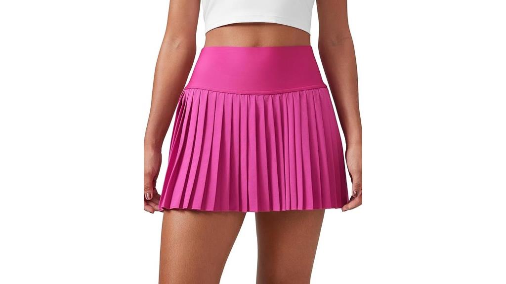 high waisted pleated tennis skirt