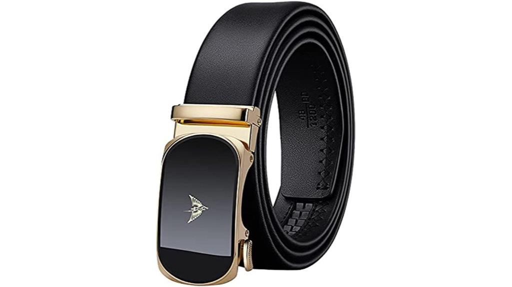 leather ratchet belt for men