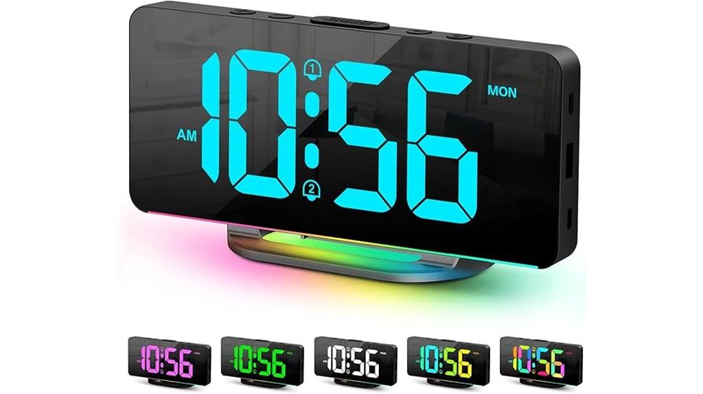 led alarm clock with nightlight
