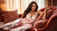 luxury celebrity satin sleepwear