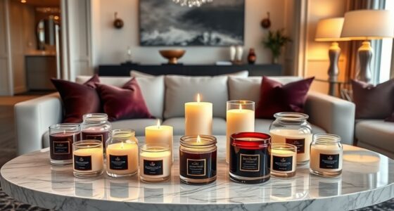 luxury scented candles showcase