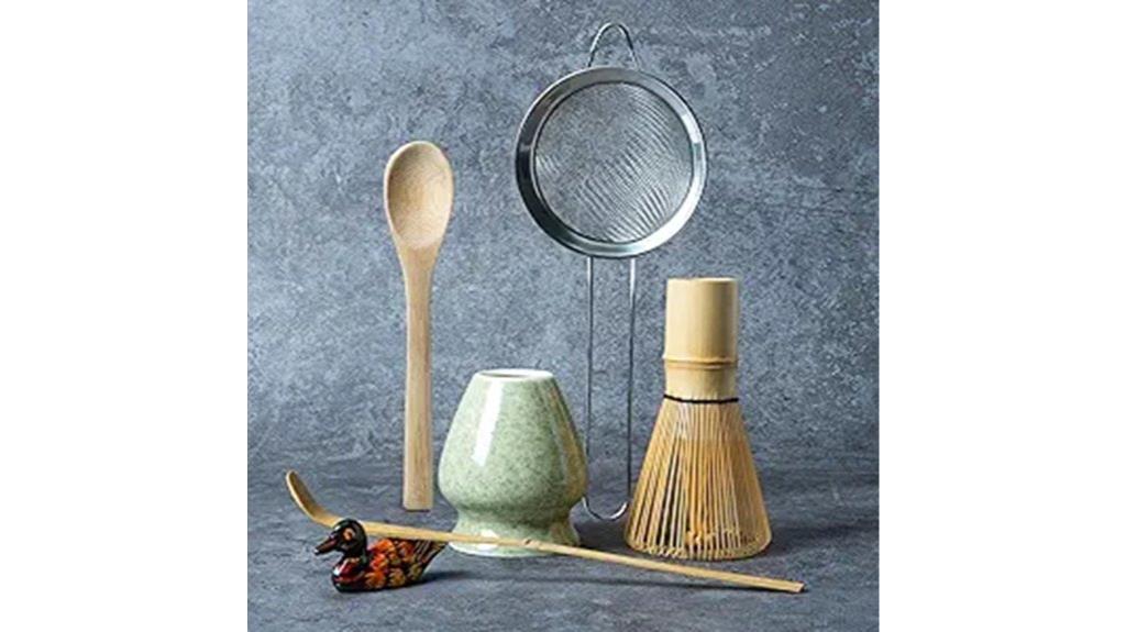 matcha whisk with accessories