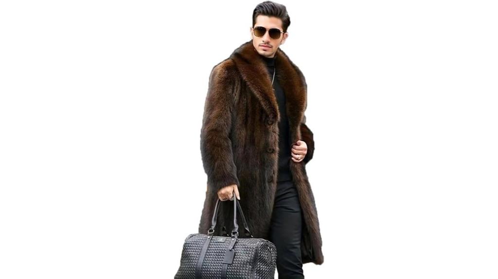 men s faux fur winter coat