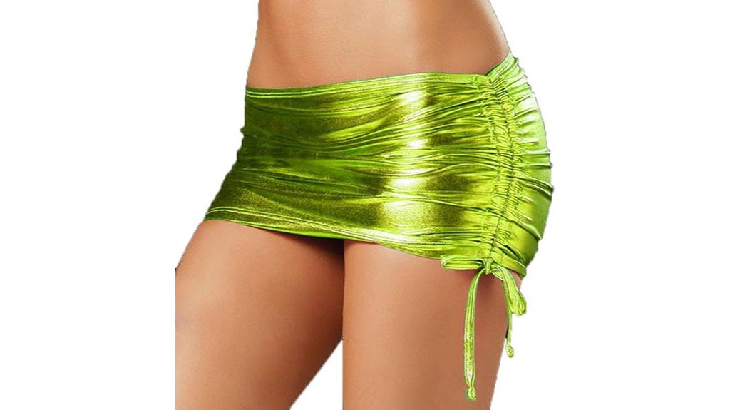 metallic pleated mini skirt