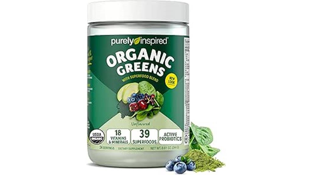 organic green powder mix