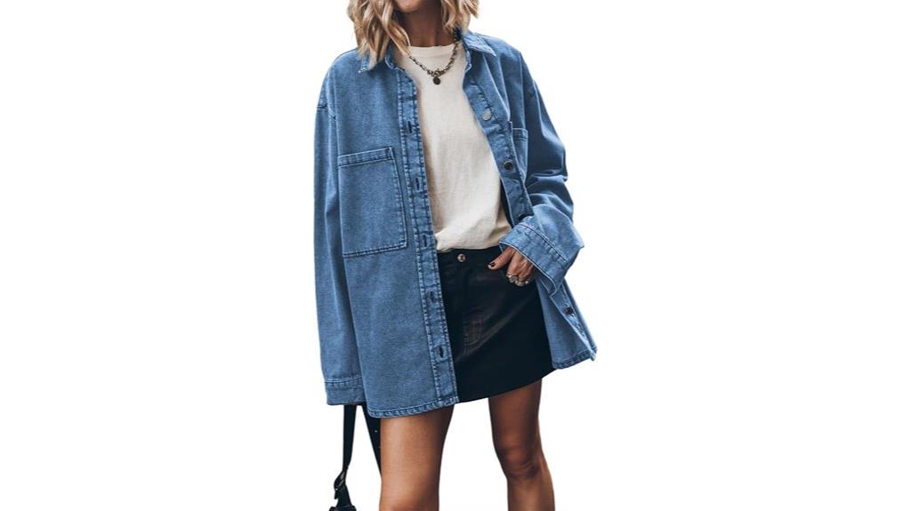 oversized denim long coat