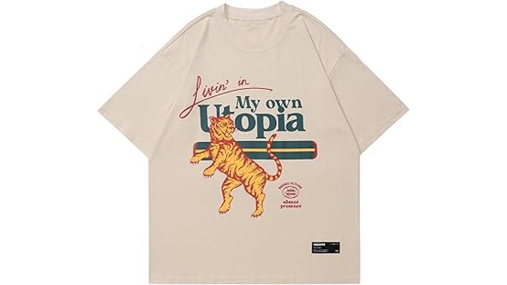 oversized tiger graphic t shirt