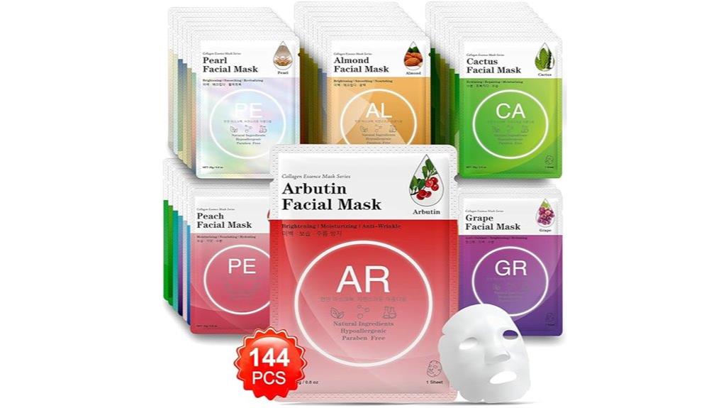 pack of 144 collagen masks