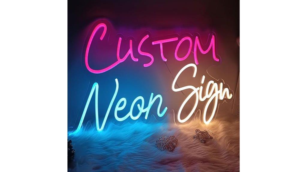 personalized neon party decor