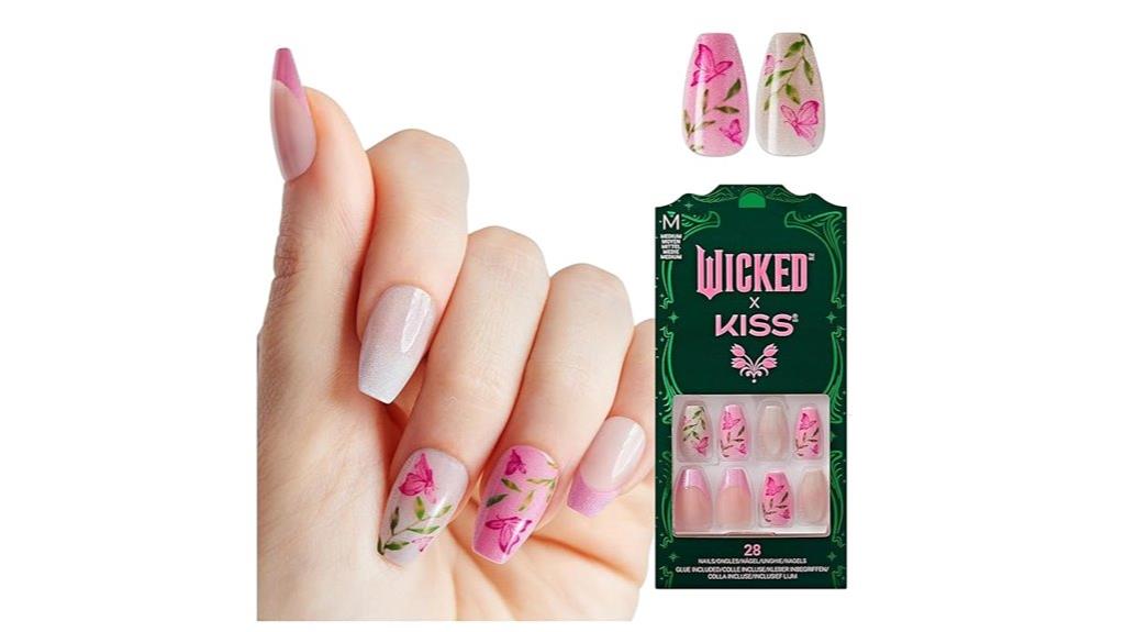 pink coffin press on nails