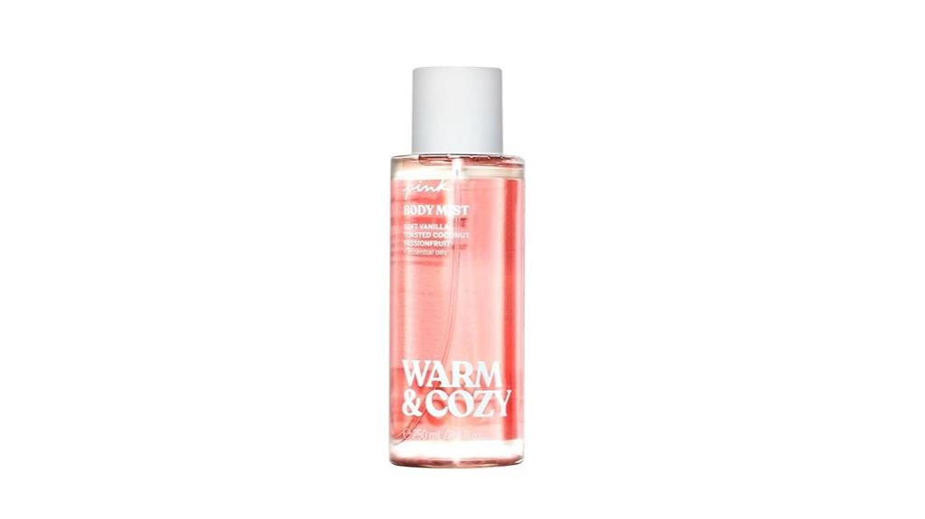 pink warm cozy mist