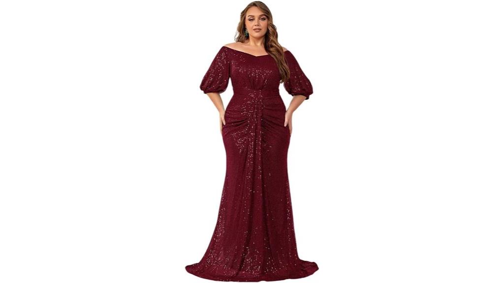 plus size sequin maxi dress