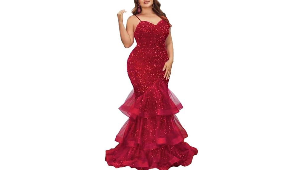 plus size sequin maxi dress