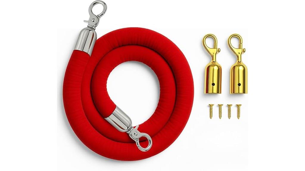 premium velvet rope set